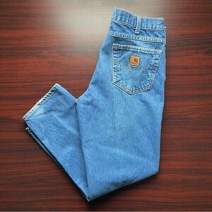Vintage Carhartt Jeans Mens 34x30 Relaxed Fit Blue Denim Cotton
